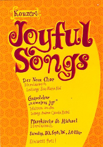 Joyful Songs Plakat